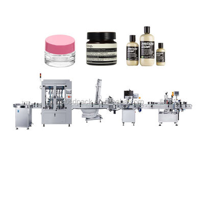 品質  CE Standard Automatic Emulsion Production Line Small Cream Products Flling Filling Capping Labeling Machine With Video 工場